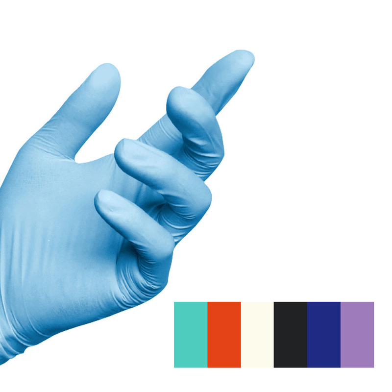 Examination Blue White Black Nitrile Exam Gloves S M L XL Powder Free